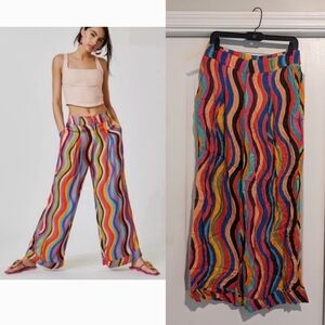 FARM Rio Vibrant Wave Wide Leg Pants